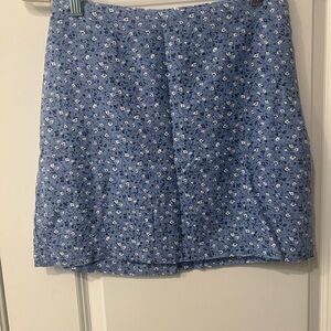 Abercrombie & Fitch Blue Floral Mini Skirt